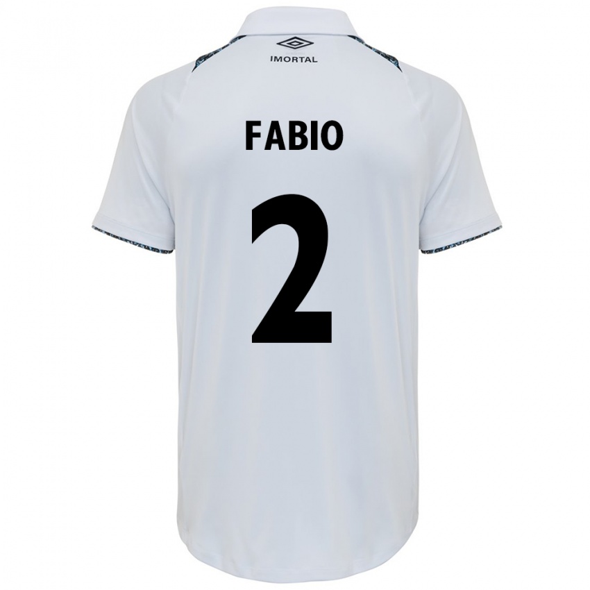 Niño Camiseta Fábio #2 Blanco Azul 2ª Equipación 2024/25 La Camisa Perú