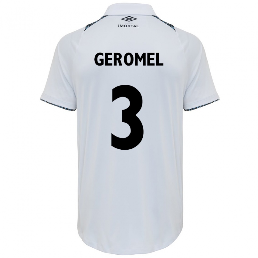 Niño Camiseta Pedro Geromel #3 Blanco Azul 2ª Equipación 2024/25 La Camisa Perú