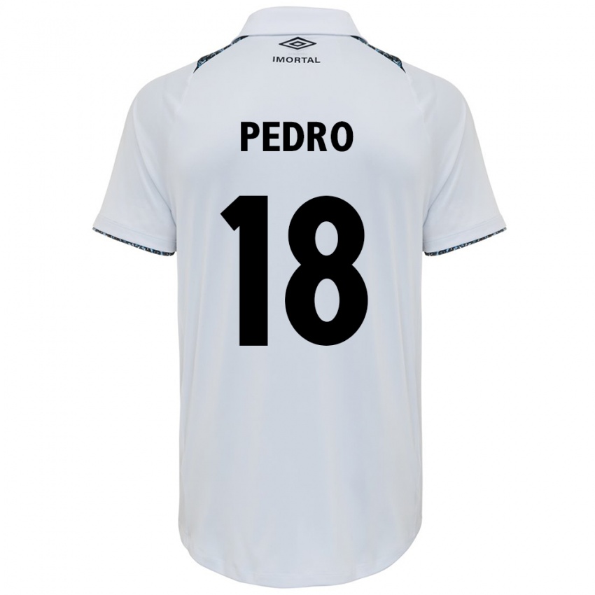 Niño Camiseta João Pedro #18 Blanco Azul 2ª Equipación 2024/25 La Camisa Perú