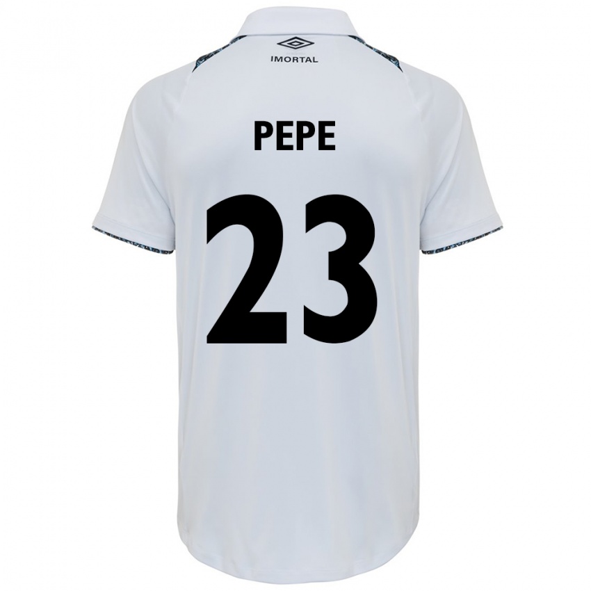 Niño Camiseta Pepê #23 Blanco Azul 2ª Equipación 2024/25 La Camisa Perú