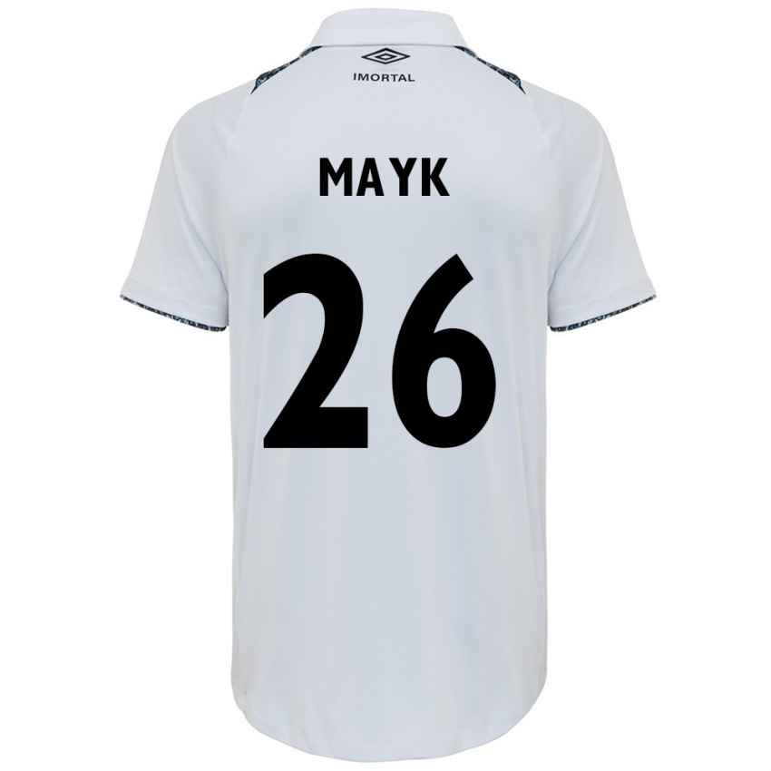 Niño Camiseta Mayk #26 Blanco Azul 2ª Equipación 2024/25 La Camisa Perú