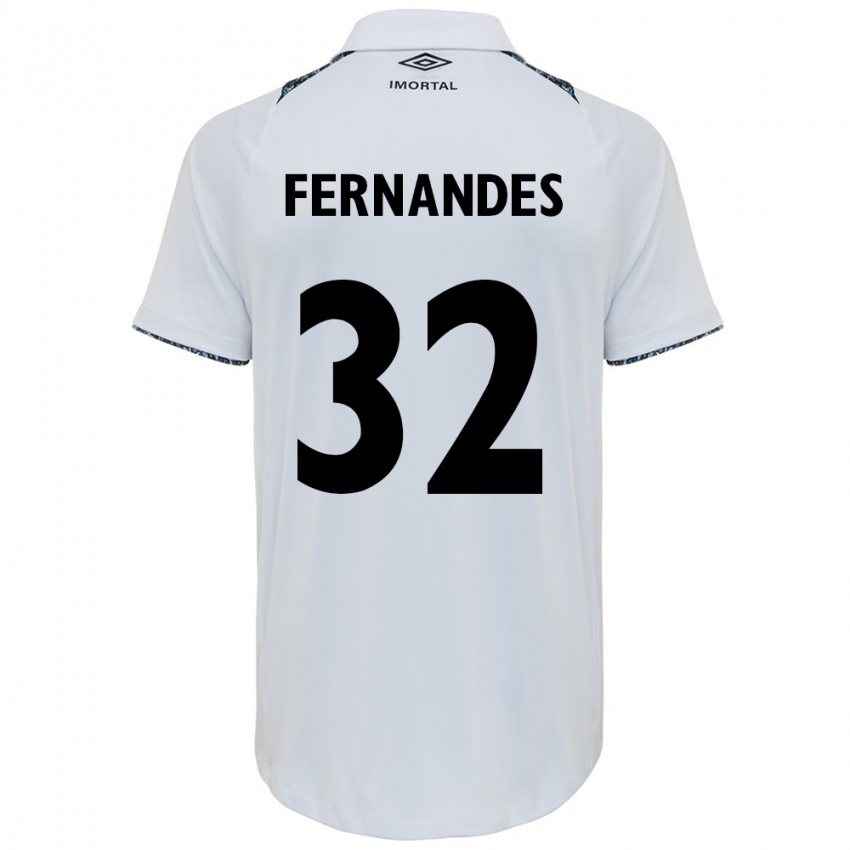 Niño Camiseta Nathan Fernandes #32 Blanco Azul 2ª Equipación 2024/25 La Camisa Perú