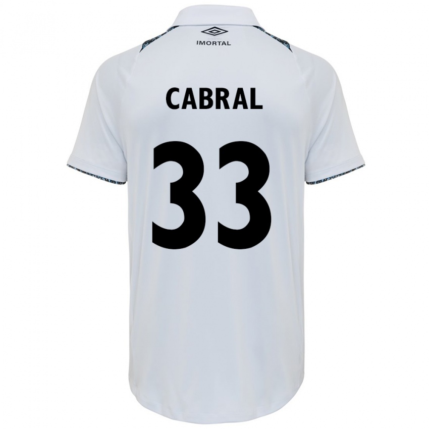 Niño Camiseta Rafael Cabral #33 Blanco Azul 2ª Equipación 2024/25 La Camisa Perú