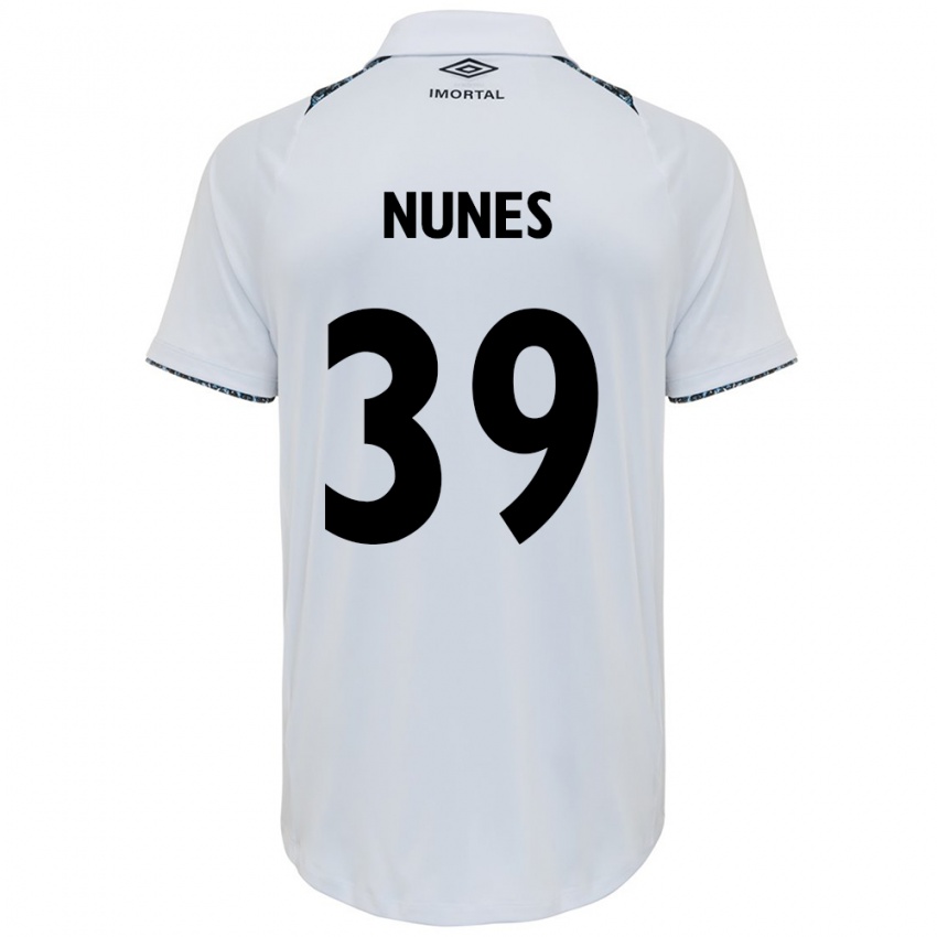 Niño Camiseta Gustavo Gomes #39 Blanco Azul 2ª Equipación 2024/25 La Camisa Perú