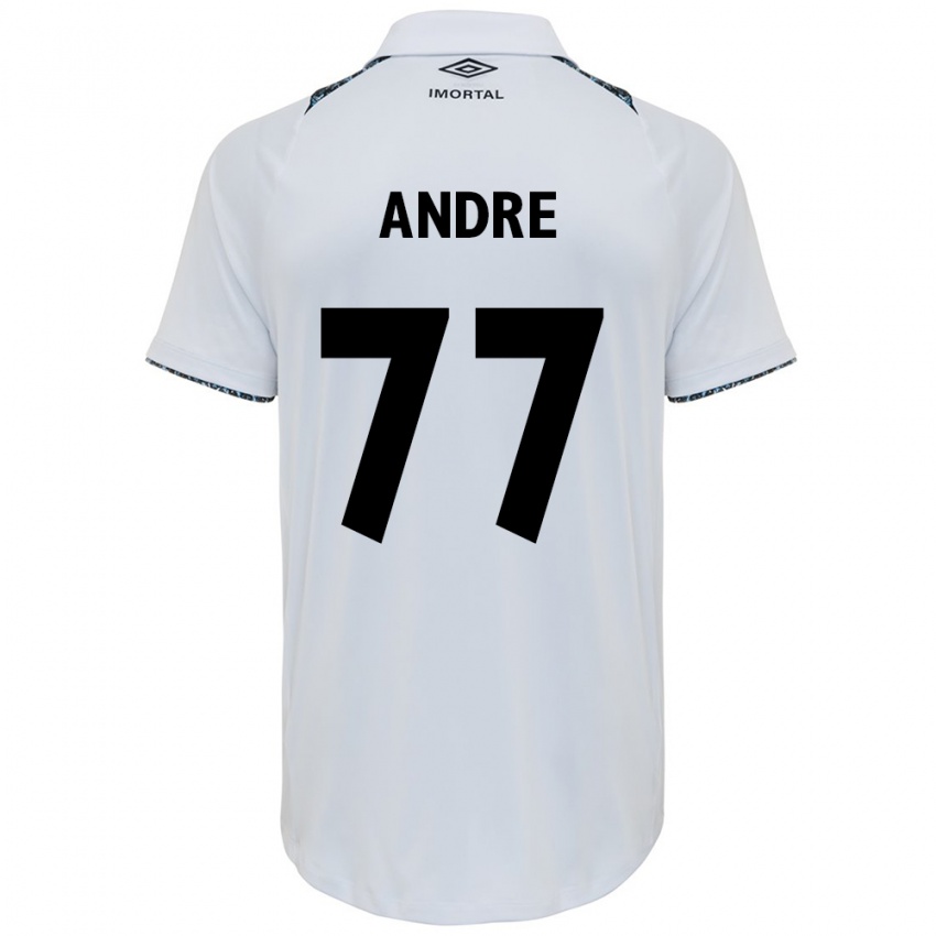 Niño Camiseta André #77 Blanco Azul 2ª Equipación 2024/25 La Camisa Perú