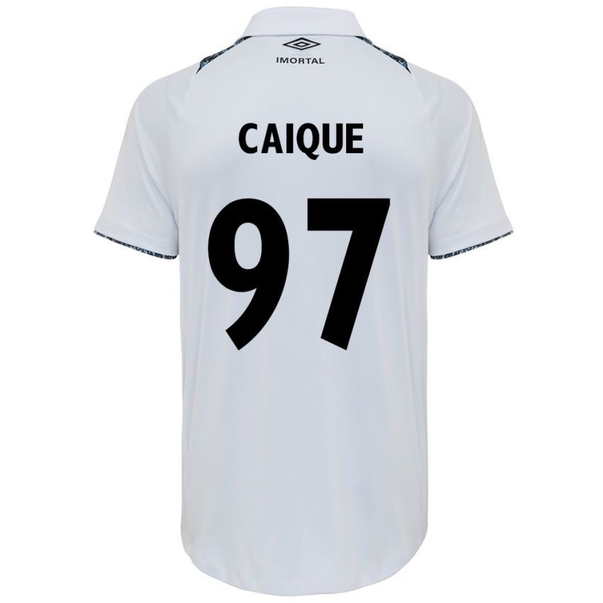 Niño Camiseta Caíque #97 Blanco Azul 2ª Equipación 2024/25 La Camisa Perú