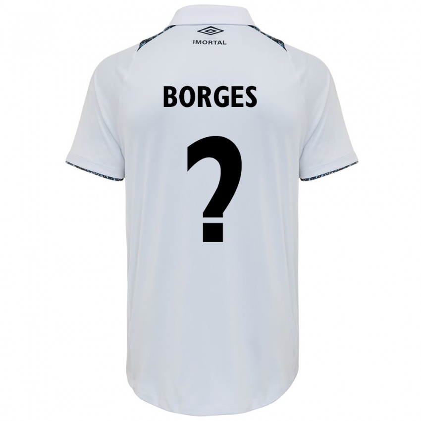 Niño Camiseta Nathan Borges #0 Blanco Azul 2ª Equipación 2024/25 La Camisa Perú