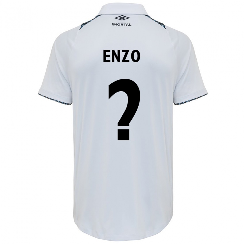 Niño Camiseta Enzo #0 Blanco Azul 2ª Equipación 2024/25 La Camisa Perú