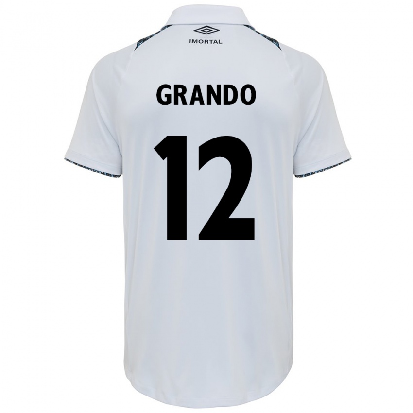 Niño Camiseta Gabriel Grando #12 Blanco Azul 2ª Equipación 2024/25 La Camisa Perú