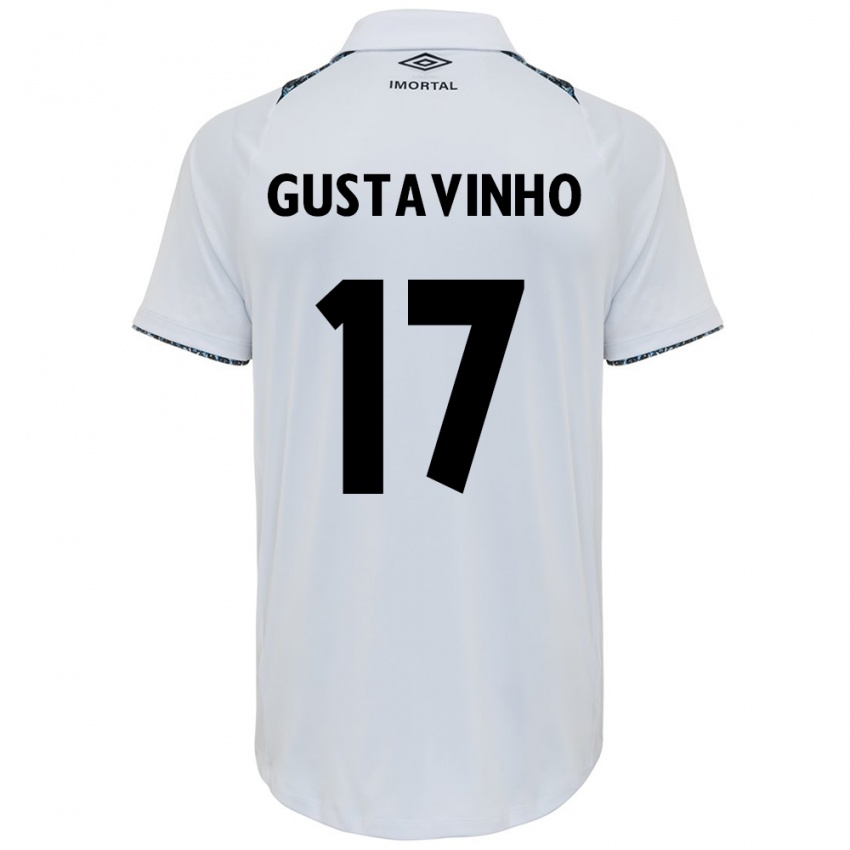 Niño Camiseta Gustavinho #17 Blanco Azul 2ª Equipación 2024/25 La Camisa Perú