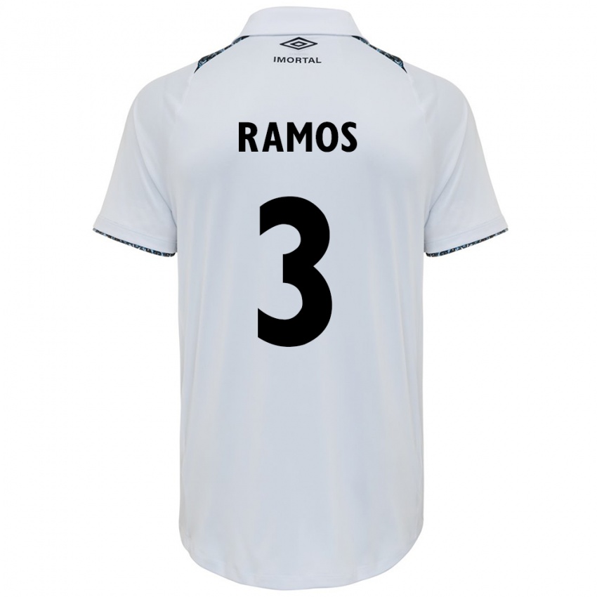 Niño Camiseta João Ramos #3 Blanco Azul 2ª Equipación 2024/25 La Camisa Perú