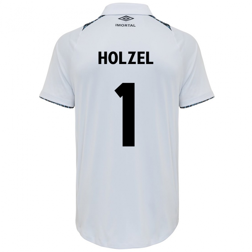 Niño Camiseta Vivi Holzel #1 Blanco Azul 2ª Equipación 2024/25 La Camisa Perú