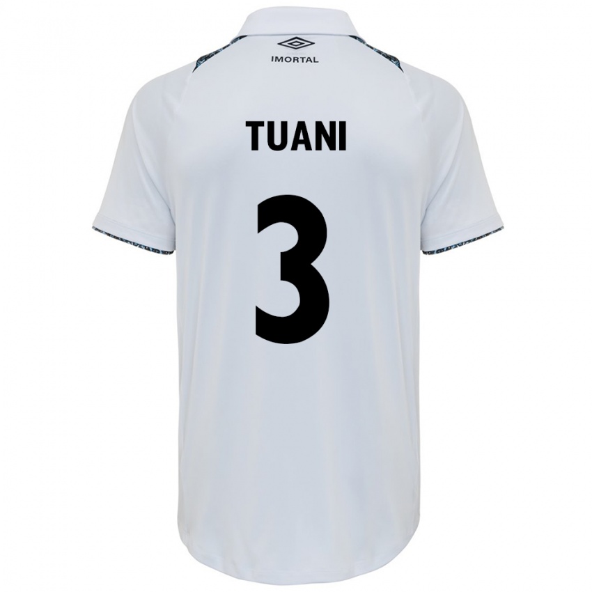 Niño Camiseta Tuani #3 Blanco Azul 2ª Equipación 2024/25 La Camisa Perú