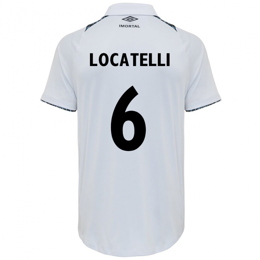 Niño Camiseta Natane Locatelli #6 Blanco Azul 2ª Equipación 2024/25 La Camisa Perú