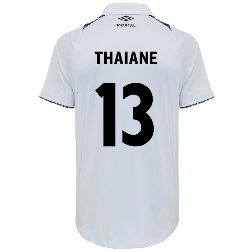 Niño Camiseta Thaiane #13 Blanco Azul 2ª Equipación 2024/25 La Camisa Perú