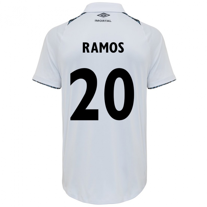 Niño Camiseta Mónica Ramos #20 Blanco Azul 2ª Equipación 2024/25 La Camisa Perú