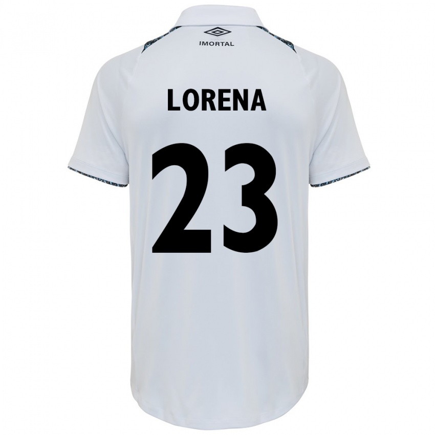 Niño Camiseta Lorena #23 Blanco Azul 2ª Equipación 2024/25 La Camisa Perú