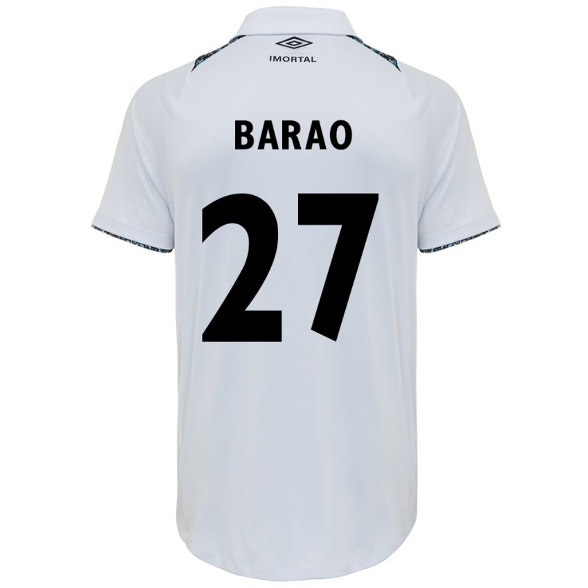 Niño Camiseta Dani Barão #27 Blanco Azul 2ª Equipación 2024/25 La Camisa Perú