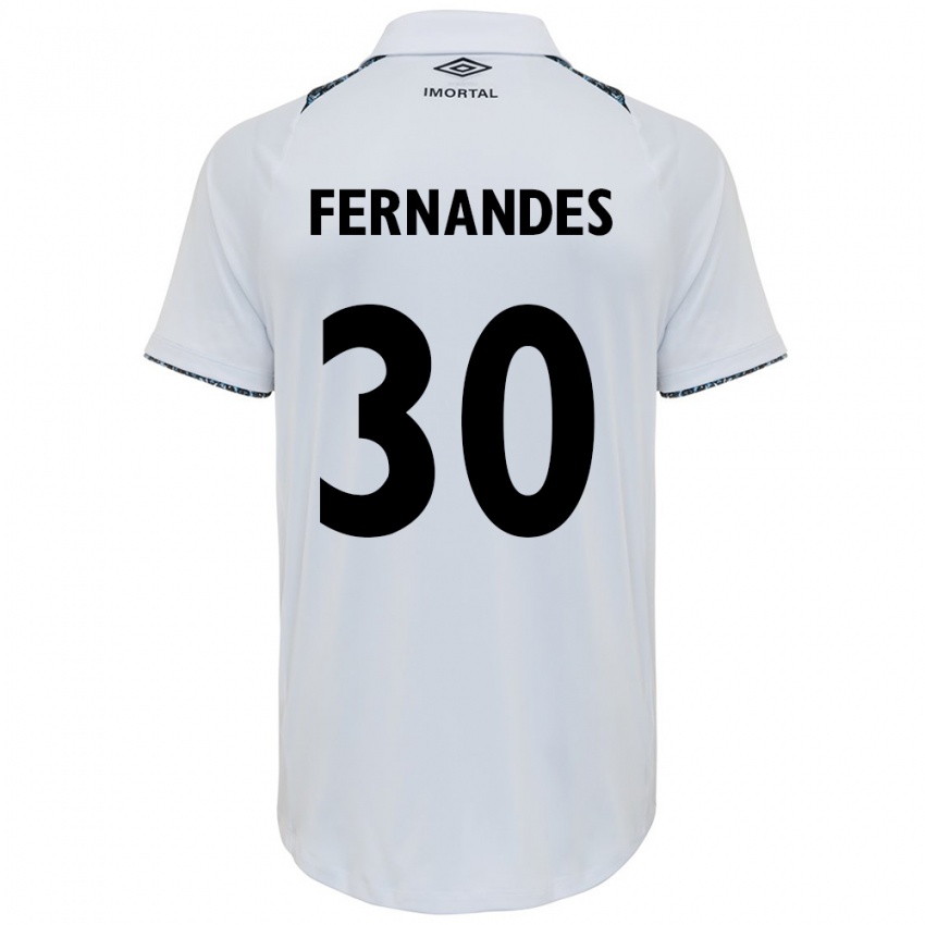 Niño Camiseta Raquel Fernandes #30 Blanco Azul 2ª Equipación 2024/25 La Camisa Perú