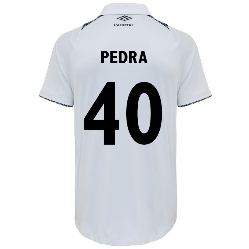 Niño Camiseta Duda Pedra #40 Blanco Azul 2ª Equipación 2024/25 La Camisa Perú