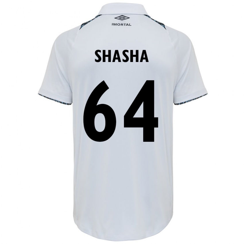 Niño Camiseta Shashá #64 Blanco Azul 2ª Equipación 2024/25 La Camisa Perú