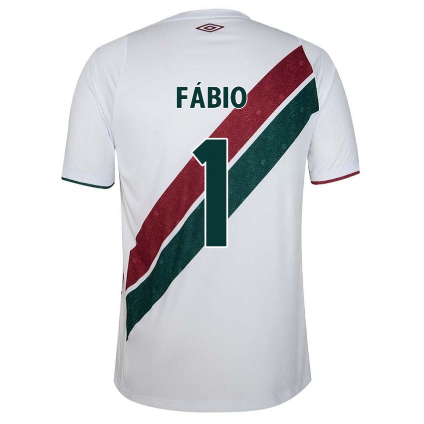 Niño Camiseta Fábio #1 Blanco Verde Granate 2ª Equipación 2024/25 La Camisa Perú