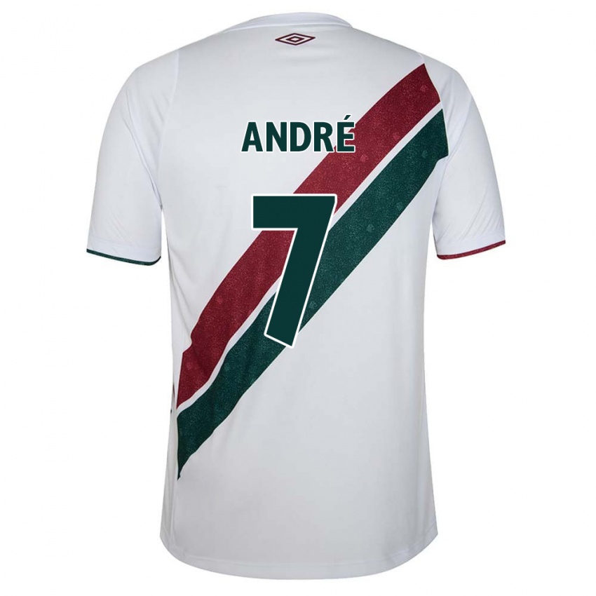 Niño Camiseta André #7 Blanco Verde Granate 2ª Equipación 2024/25 La Camisa Perú