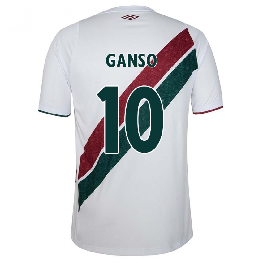 Niño Camiseta Ganso #10 Blanco Verde Granate 2ª Equipación 2024/25 La Camisa Perú