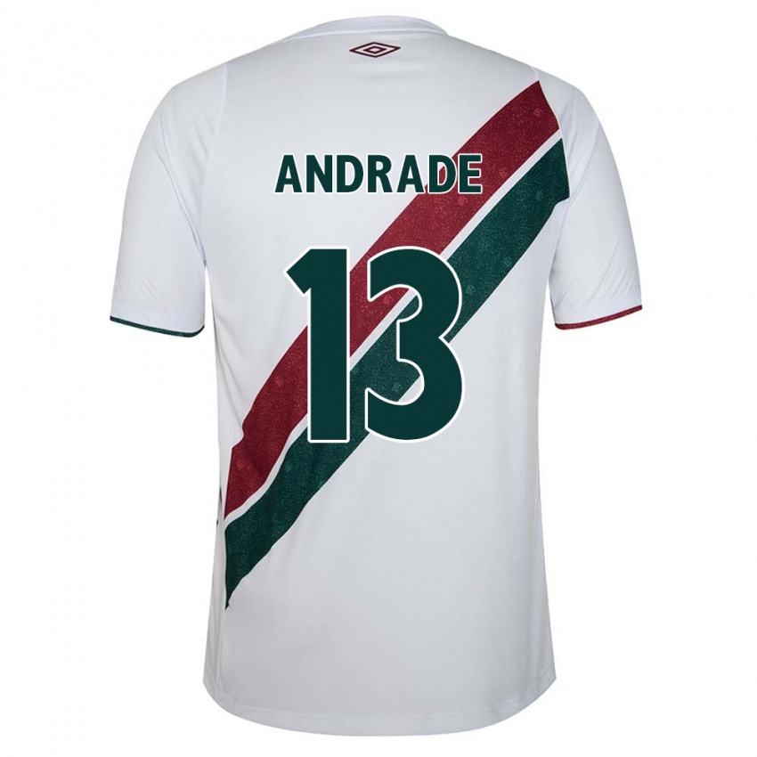 Niño Camiseta Felipe Andrade #13 Blanco Verde Granate 2ª Equipación 2024/25 La Camisa Perú