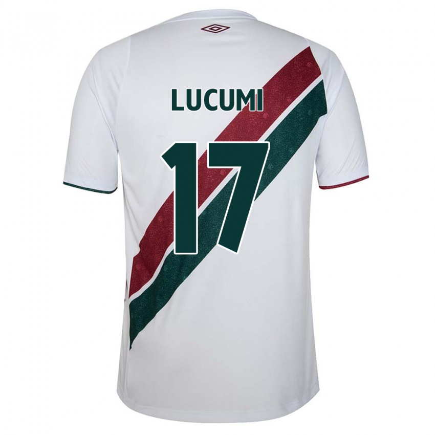 Niño Camiseta Jan Lucumi #17 Blanco Verde Granate 2ª Equipación 2024/25 La Camisa Perú