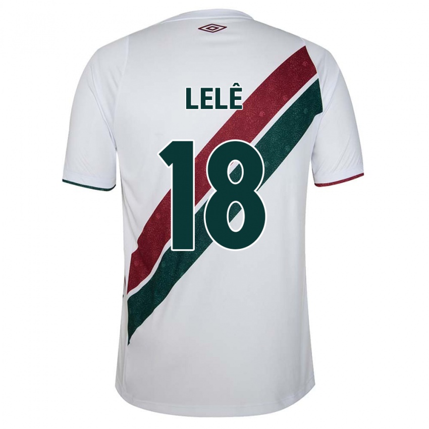 Niño Camiseta Lelê #18 Blanco Verde Granate 2ª Equipación 2024/25 La Camisa Perú