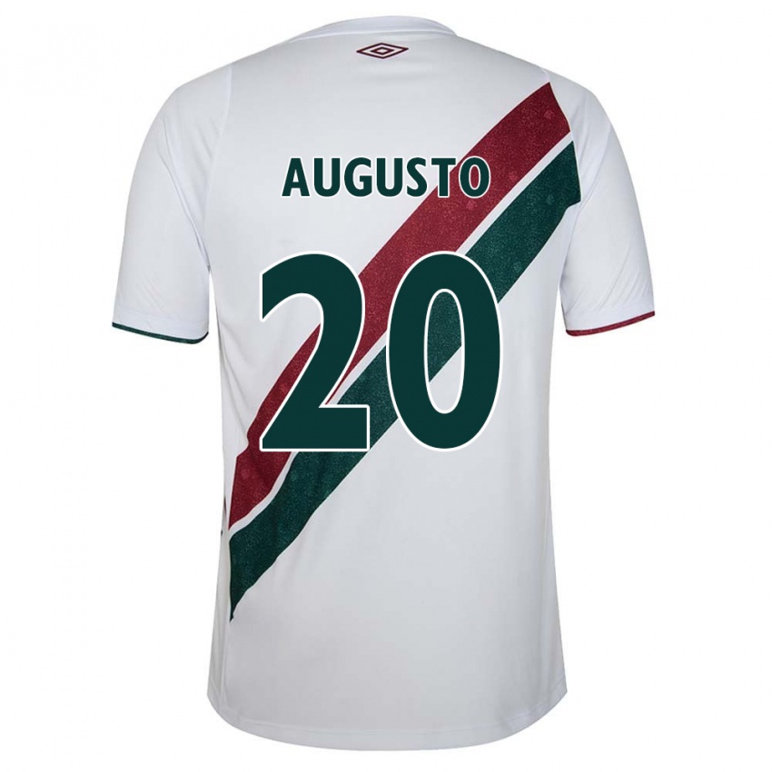 Niño Camiseta Renato Augusto #20 Blanco Verde Granate 2ª Equipación 2024/25 La Camisa Perú