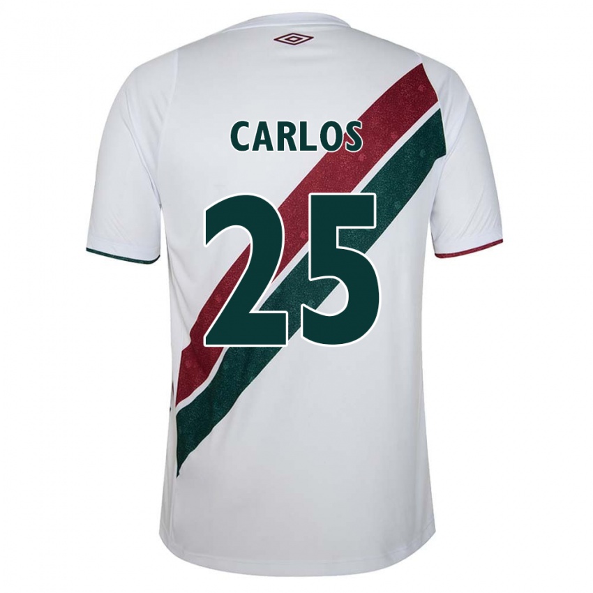 Niño Camiseta Antônio Carlos #25 Blanco Verde Granate 2ª Equipación 2024/25 La Camisa Perú