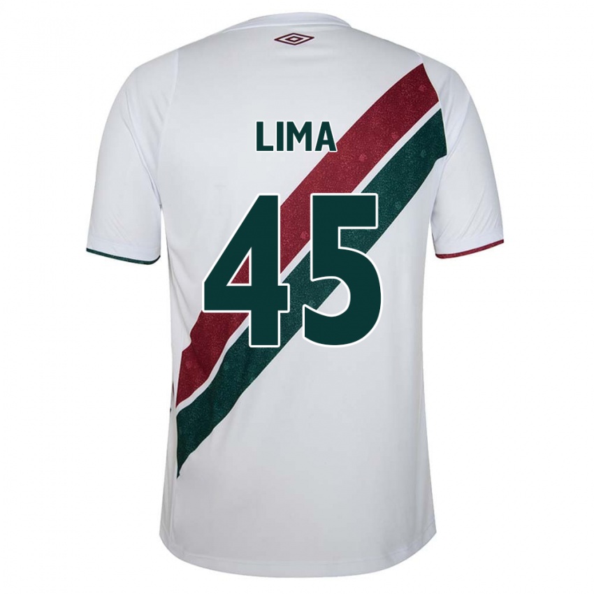 Niño Camiseta Lima #45 Blanco Verde Granate 2ª Equipación 2024/25 La Camisa Perú