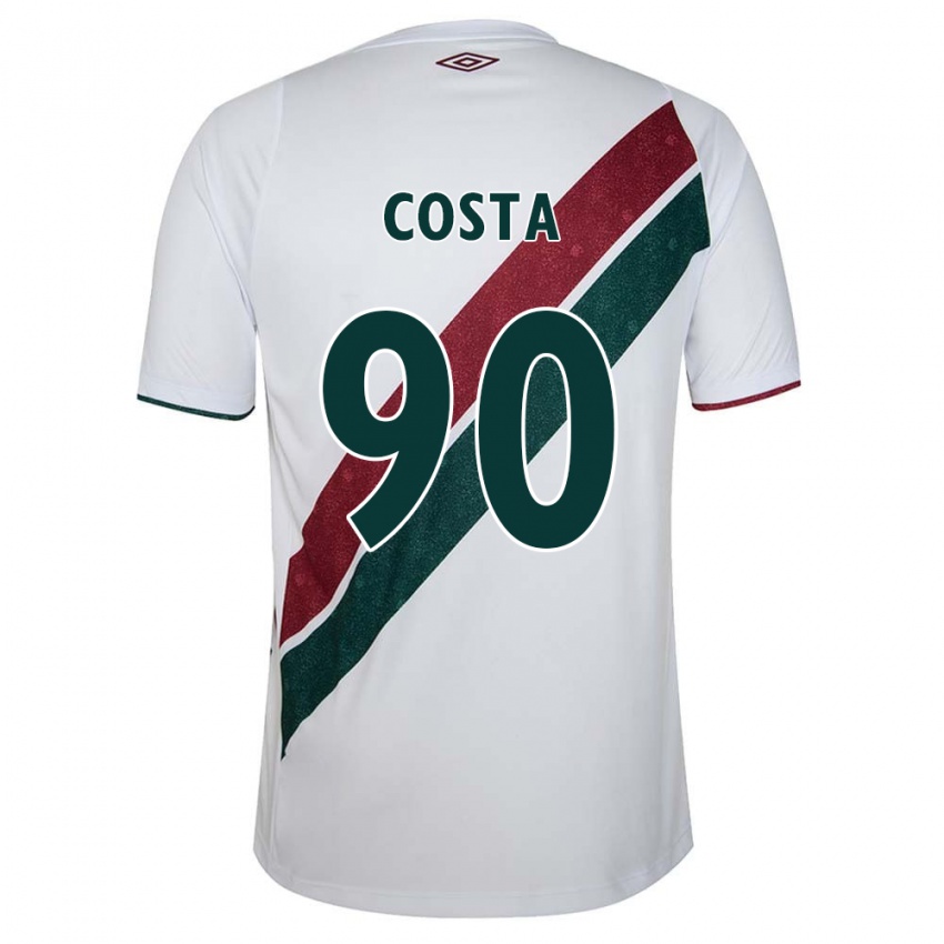 Niño Camiseta Douglas Costa #90 Blanco Verde Granate 2ª Equipación 2024/25 La Camisa Perú