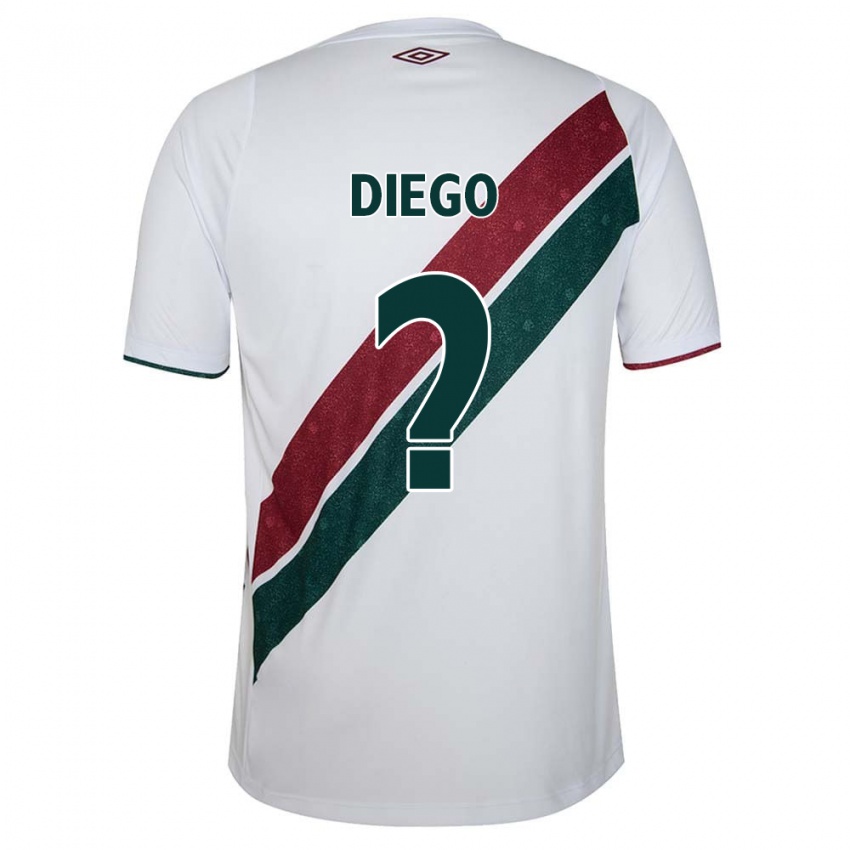 Niño Camiseta Diego #0 Blanco Verde Granate 2ª Equipación 2024/25 La Camisa Perú