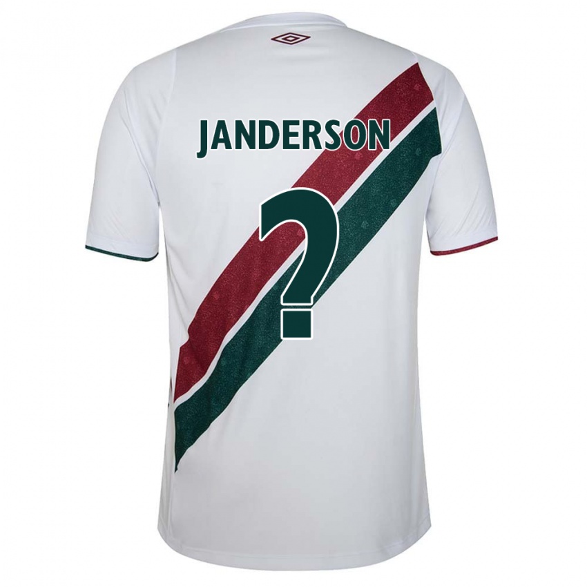 Niño Camiseta Janderson #0 Blanco Verde Granate 2ª Equipación 2024/25 La Camisa Perú