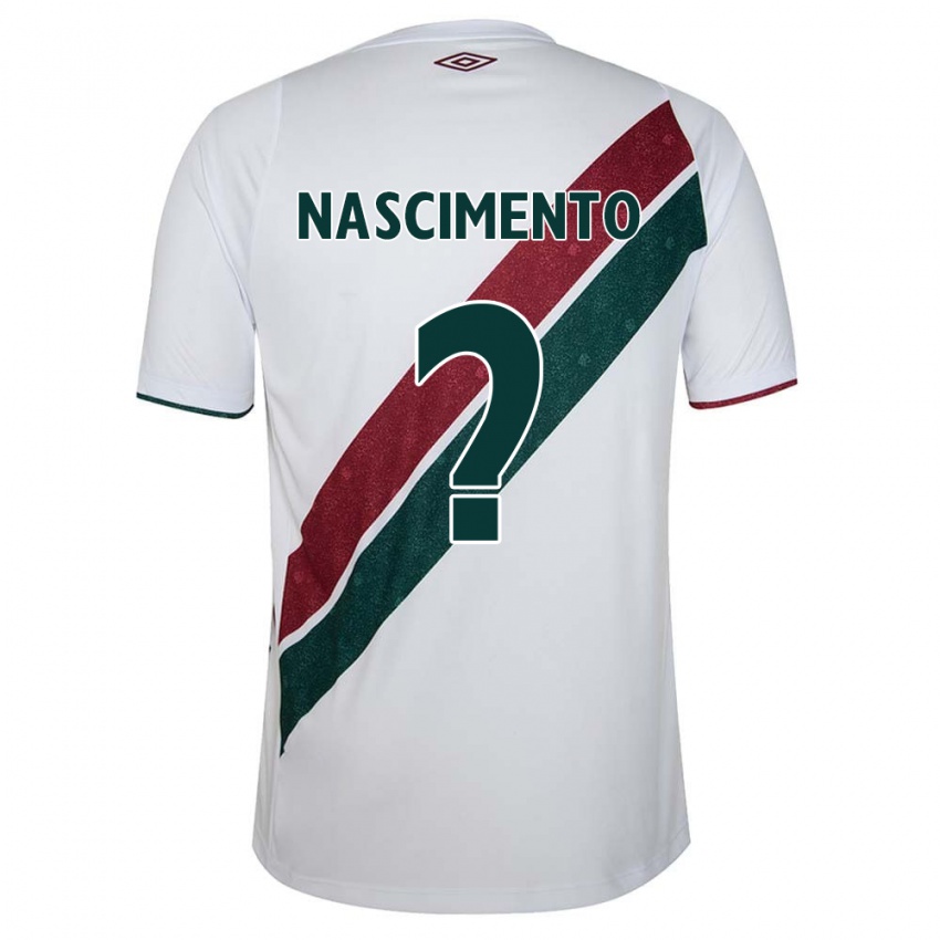 Niño Camiseta Hiago Nascimento #0 Blanco Verde Granate 2ª Equipación 2024/25 La Camisa Perú