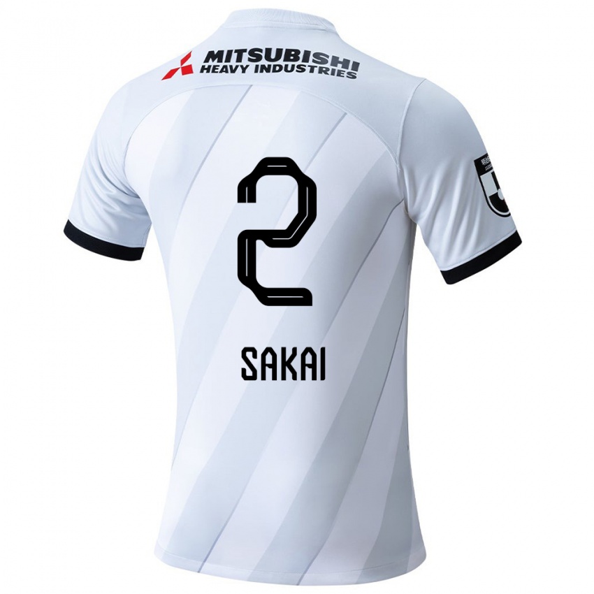 Niño Camiseta Hiroki Sakai #2 Gris Blanco 2ª Equipación 2024/25 La Camisa Perú