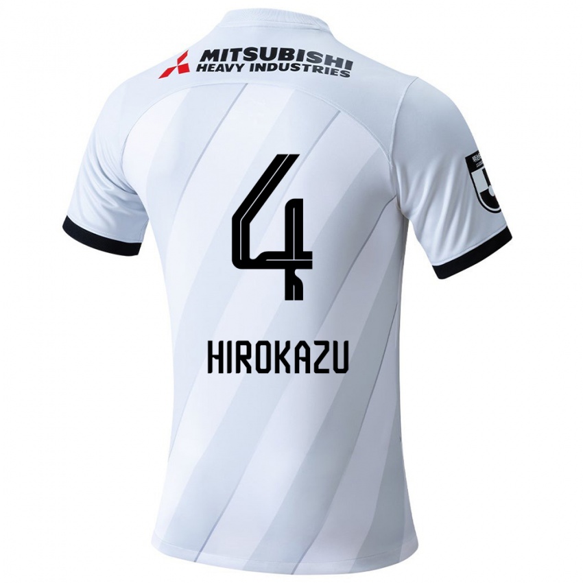 Niño Camiseta Hirokazu Ishihara #4 Gris Blanco 2ª Equipación 2024/25 La Camisa Perú