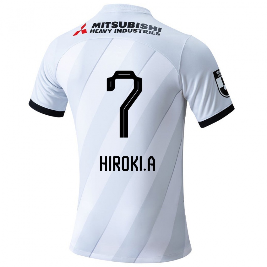 Niño Camiseta Hiroki Abe #7 Gris Blanco 2ª Equipación 2024/25 La Camisa Perú