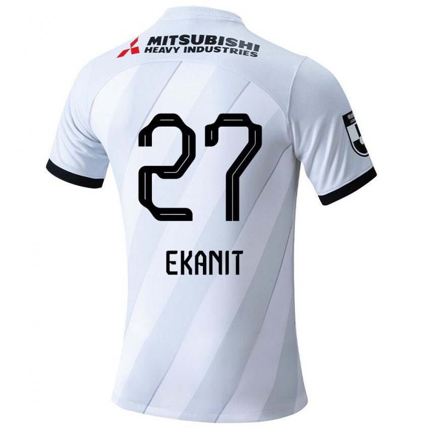 Niño Camiseta Ekanit Panya #27 Gris Blanco 2ª Equipación 2024/25 La Camisa Perú