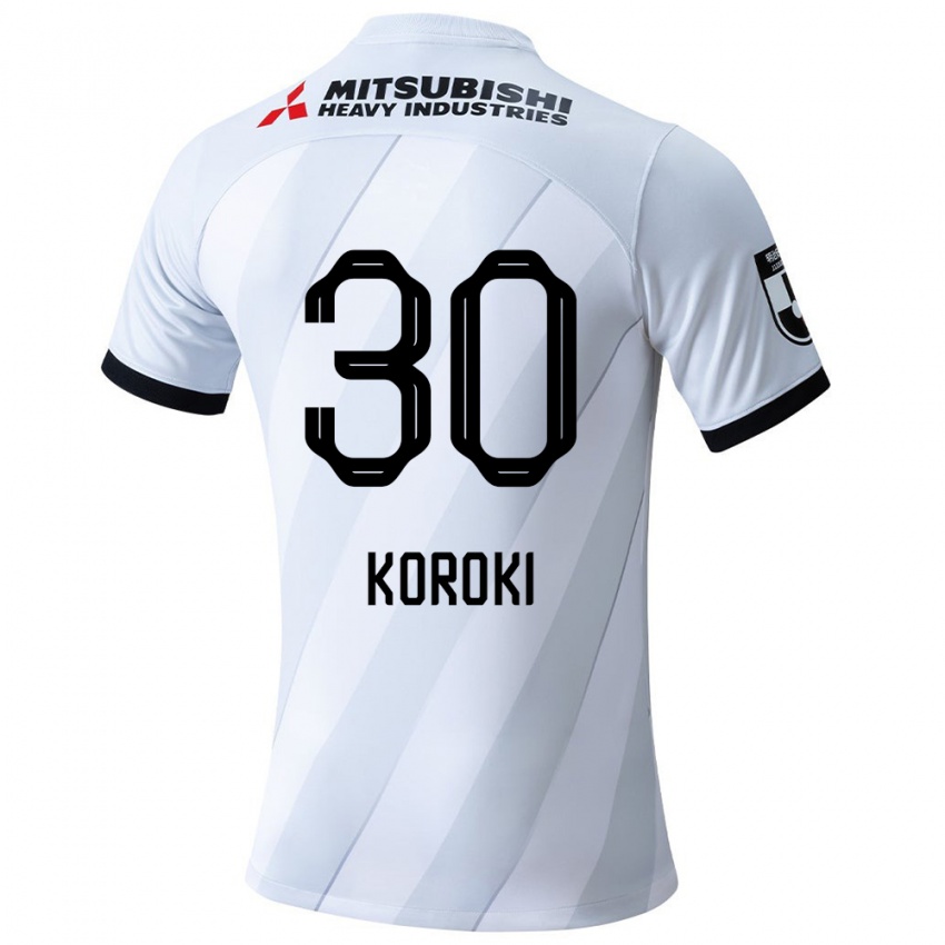 Niño Camiseta Shinzo Koroki #30 Gris Blanco 2ª Equipación 2024/25 La Camisa Perú