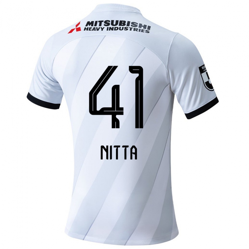 Niño Camiseta Rio Nitta #41 Gris Blanco 2ª Equipación 2024/25 La Camisa Perú