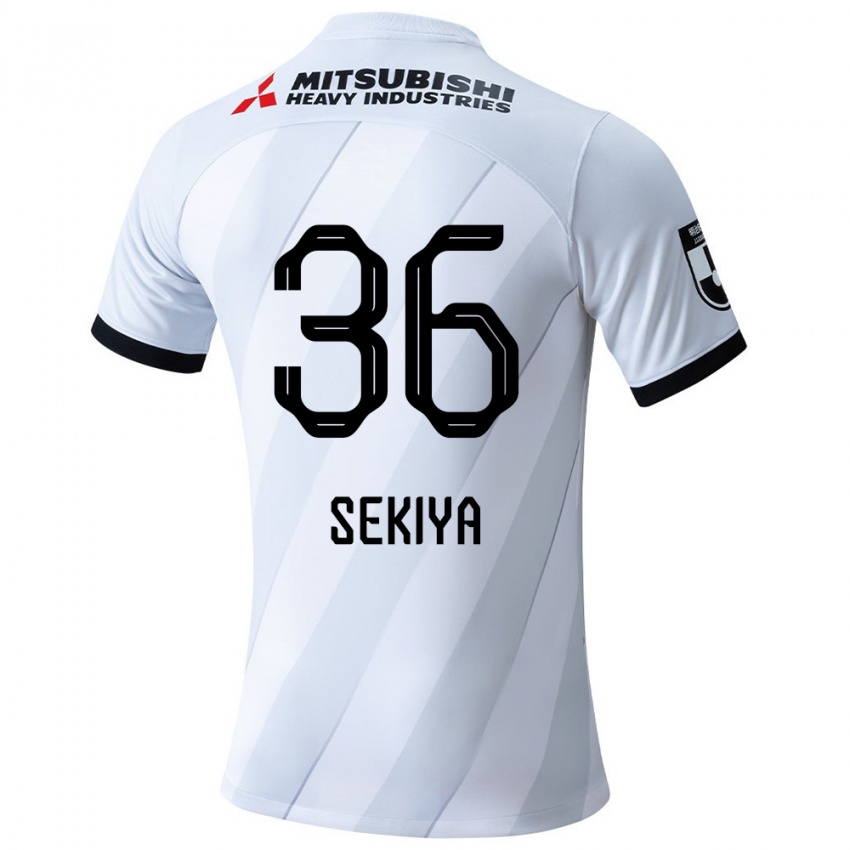 Niño Camiseta Hikaru Sekiya #36 Gris Blanco 2ª Equipación 2024/25 La Camisa Perú