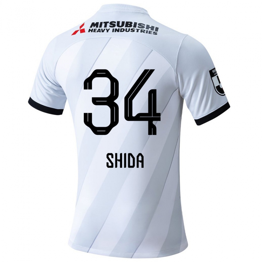 Niño Camiseta Izuho Shida #34 Gris Blanco 2ª Equipación 2024/25 La Camisa Perú