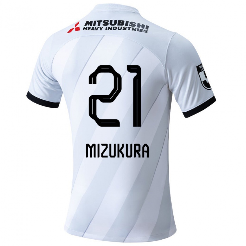 Niño Camiseta Kei Mizukura #21 Gris Blanco 2ª Equipación 2024/25 La Camisa Perú