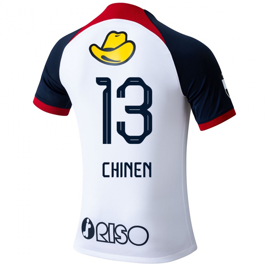 Niño Camiseta Kei Chinen #13 Blanco Azul Rojo 2ª Equipación 2024/25 La Camisa Perú