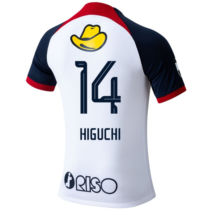 Niño Camiseta Yuta Higuchi #14 Blanco Azul Rojo 2ª Equipación 2024/25 La Camisa Perú