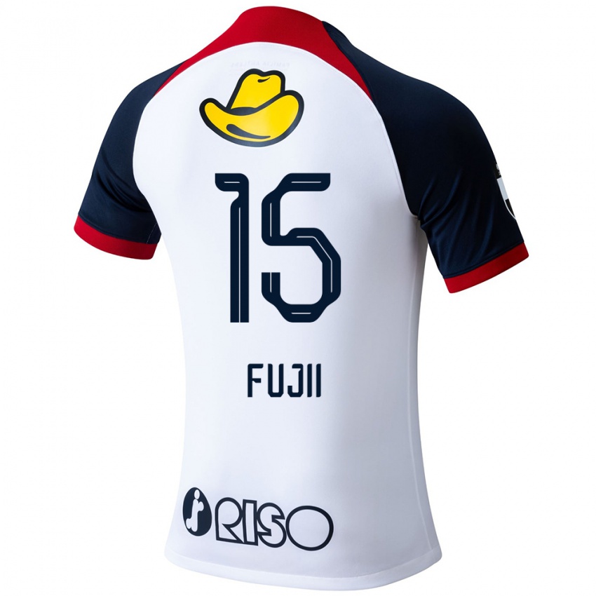 Niño Camiseta Tomoya Fujii #15 Blanco Azul Rojo 2ª Equipación 2024/25 La Camisa Perú